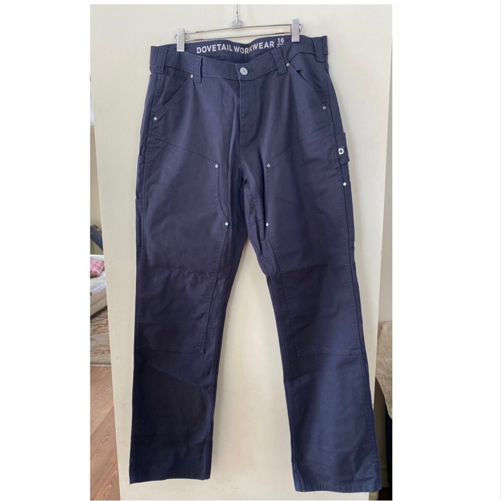 Dovetail Workwear Anna Taskpant in Navy Canvas
